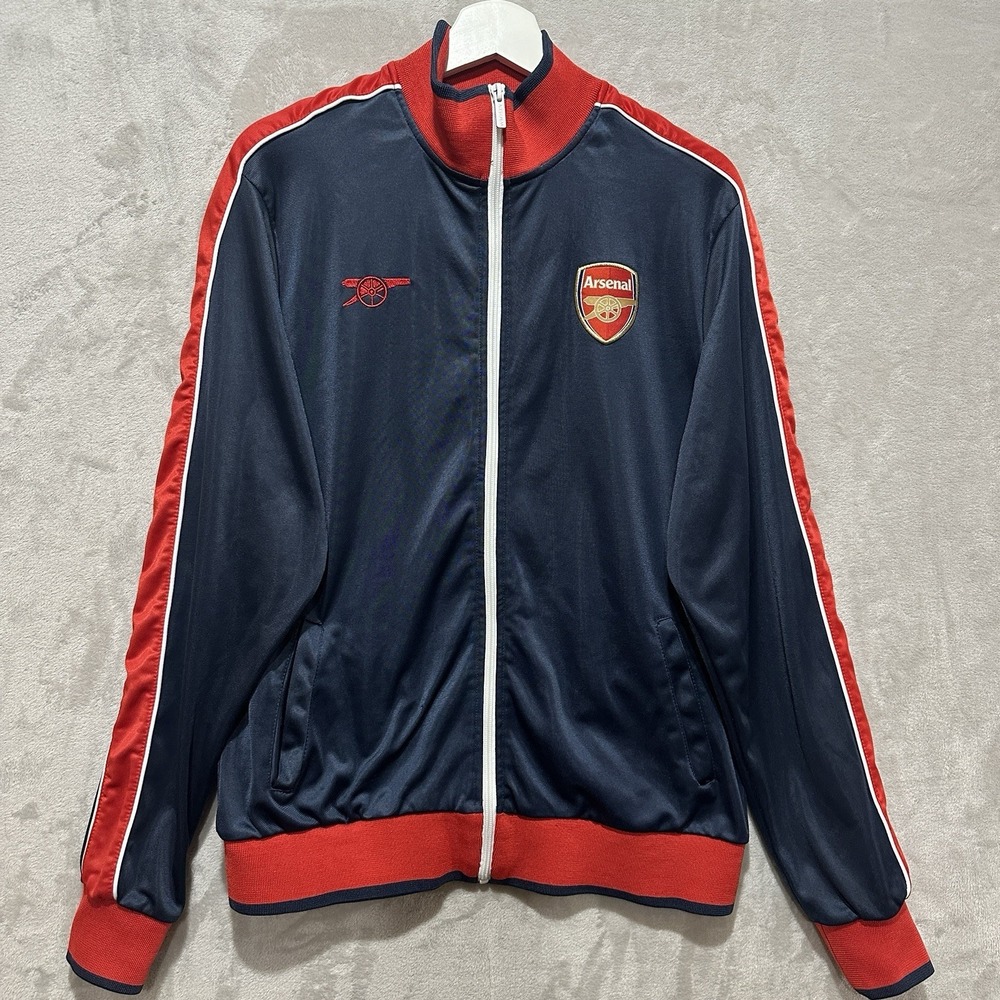 Arsenal Football Club Official Soccer Gift Men's L Retro Track Top‎ Jacket Logo